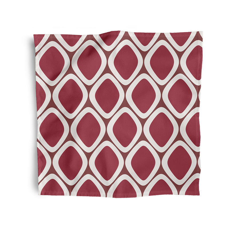 Laronzo Geometric Napkins, Red