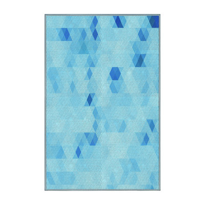 Tapis 100% à motifs lavables à la machine 2989 Pat3593 LBLU