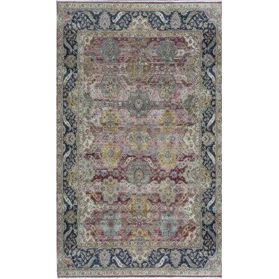 Hand-Knotted High-Quality Red and Black Area Rug