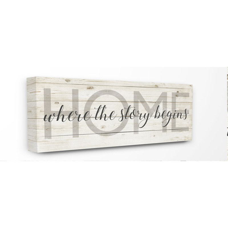 «Story Begins» par Anna Quach - reproduction d'art texturée, Toile tendue, H 10 po x l 24 po x P 1,5 po