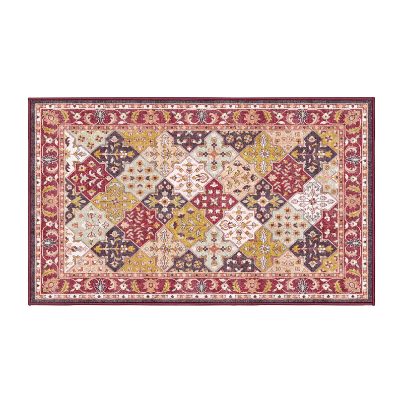 Fionnula Hand Loomed Washable Oriental Indoor Rug, Rectangle 8' x 10'