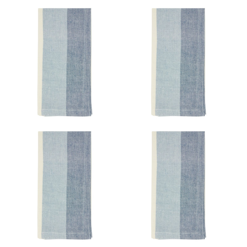Anissa 100% Cotton Striped Square Napkin