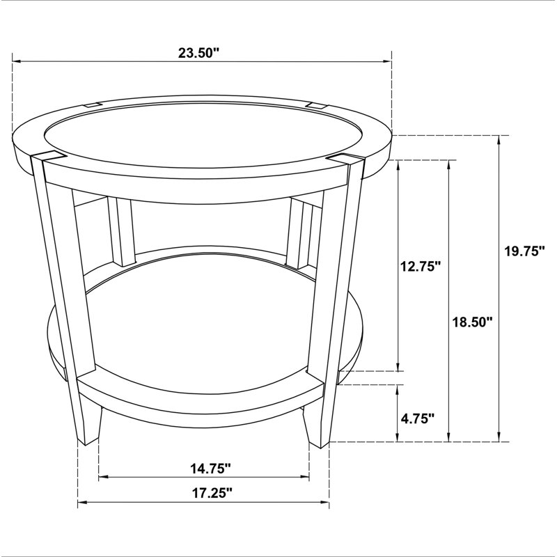 Isbell Maple Brown Round Solid Wood Side End Table