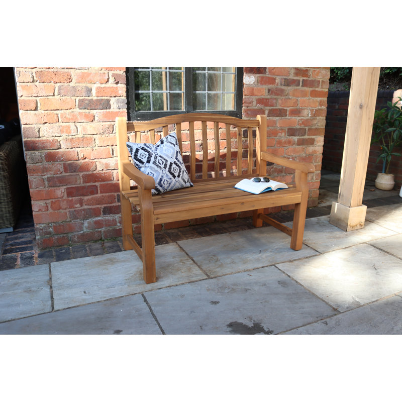 Solid Wood Teak Outdoor Bench, 96cm H x 150cm W x 65cm D