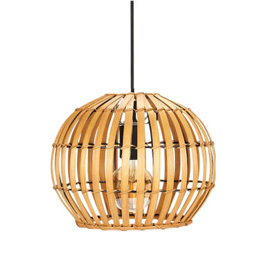 Alekos 1 - Light Bamboo Single Pendant