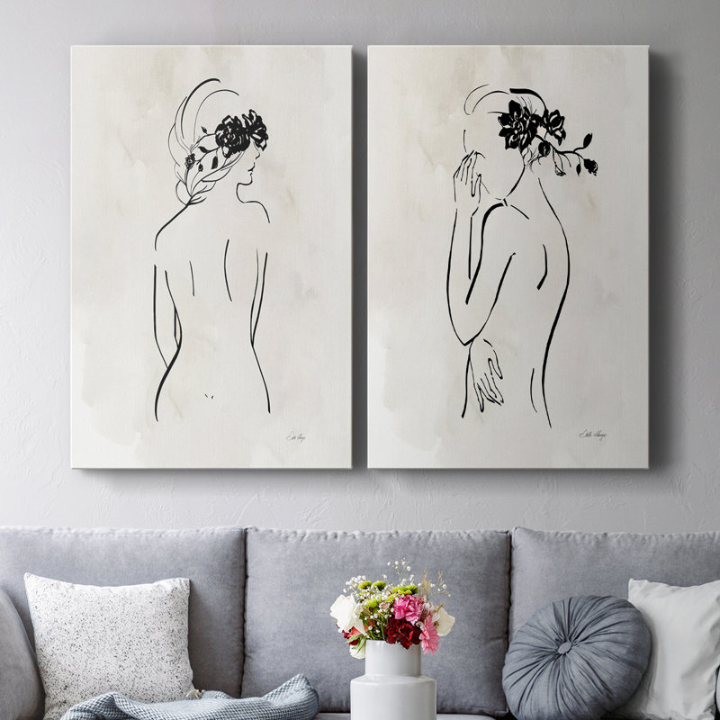 Toile tendue avec châssis romantique I-Premium Gallery - prêt à être accroché, H 36 po x l 24 po