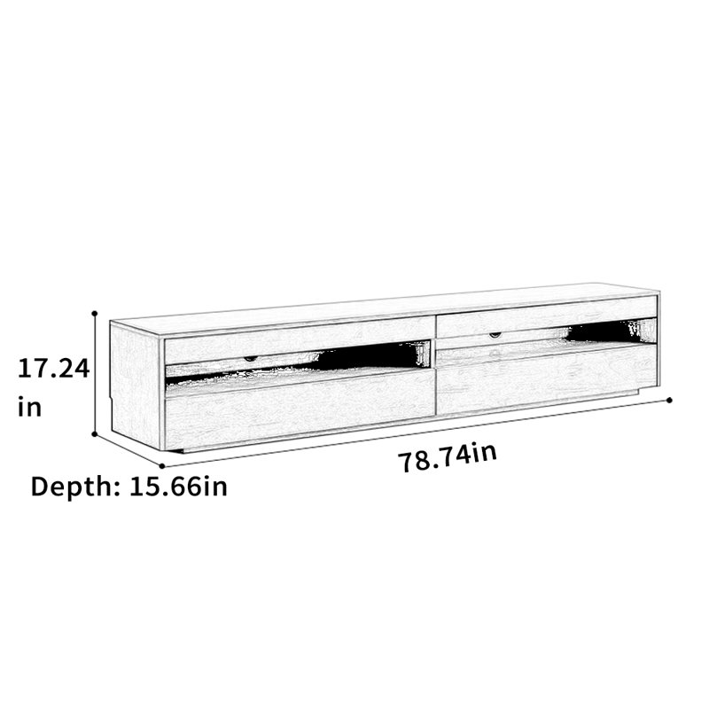 Meuble télé Minimalist, 78.74"
