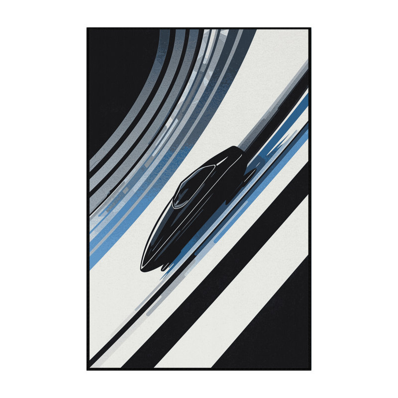 Tapis noir moelleux et moelleux Soft, 2 pi x 3 pi