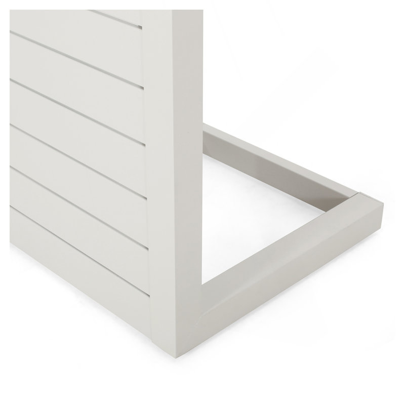 Alu C-Shaped Table White, White