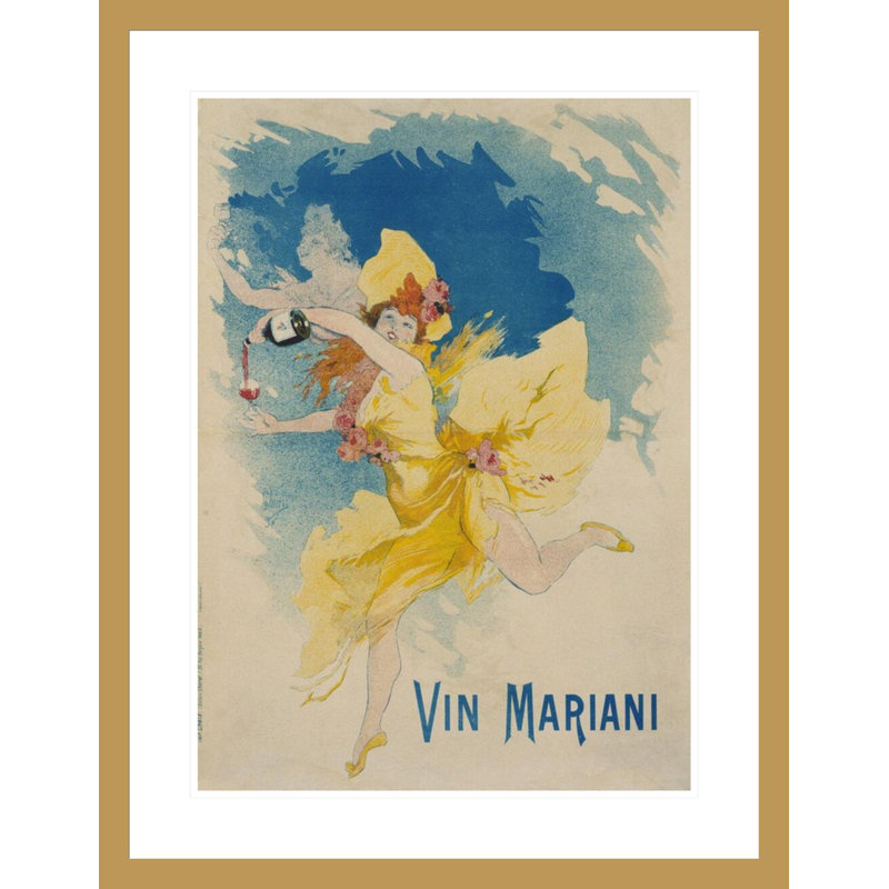 «Vin Mariani», affiche par Jules Chéret, impression giclée sur cadre, H 29,5 po x l 22,9 po