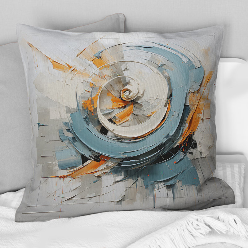 Coussin Whispering Motion - Abstract Spirals