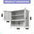 Metal Wall-Mounted Tool Storage Cabinet With Locking Door And 1 Shelf 1 Opened Drawer For Garage Warehouse,Office,Assembly Required-1826164418