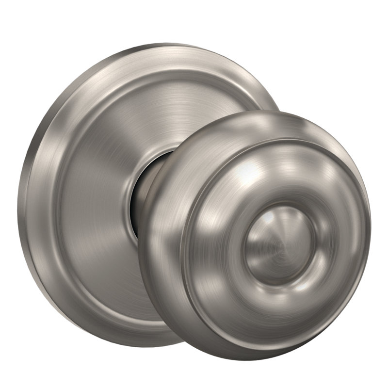 Custom Georgian Hall-Closet and Bed-Bath Knob with Alden Trim, Matte Black