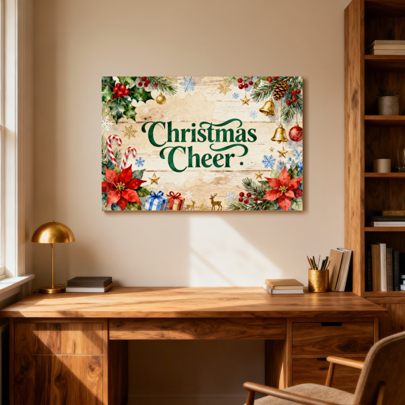 Motif de Noël de Noël, H 12 po x l 18 po