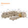 L-Shaped 6 Seats Modular Sectional Sofa with Storage Seats, Phone Holder and Console Table