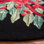 Tapis noir en laine crocheté à la main Encratis