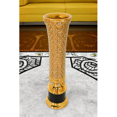 Czar Fluted Tall Table Vase 24"h