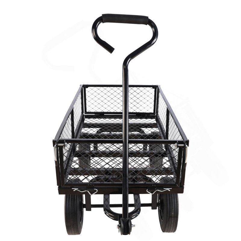 (Chariot de chariot à roues solide noir)