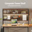 Bureau en L de 66 po avec prise de courant et lumière DEL, bureau d'angle pour bureau à domicile-2128016319