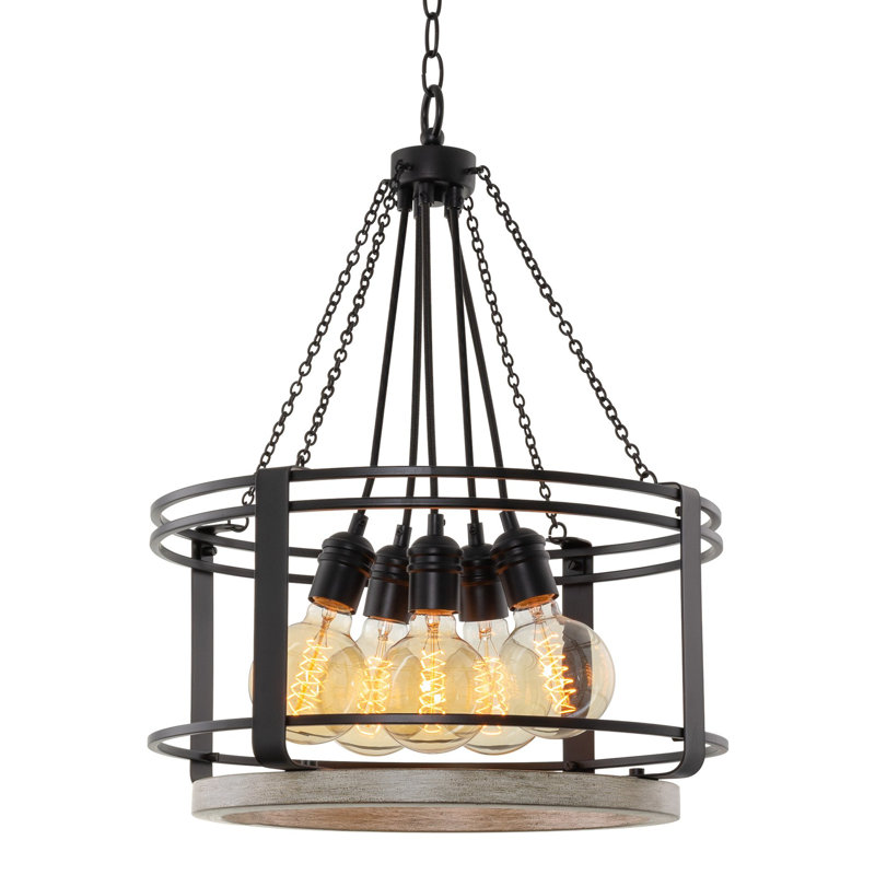 Abdelrhman 5 - Light Dimmable Drum Chandelier