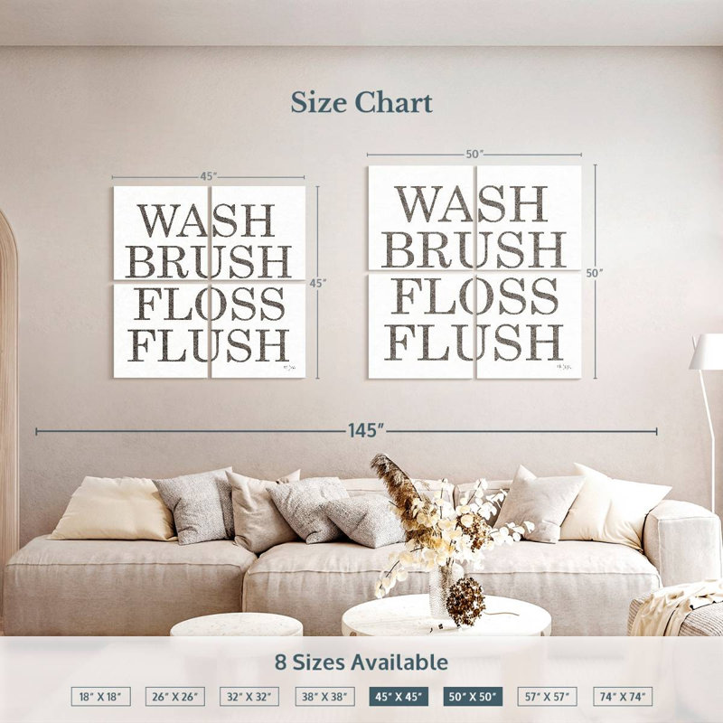 Tergel Wash Brush Floss Flush Print, 45'' H x 45'' W