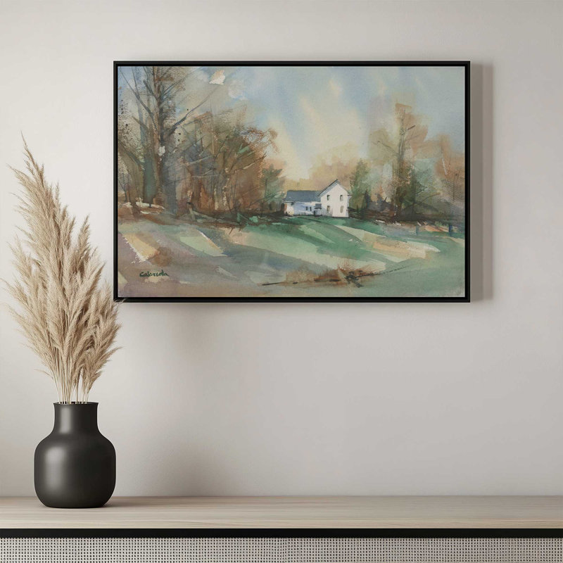 «Back Road Bungalow» par Stephen Calcasola, reproduction d'art sur toile, H 8 po x l 12 po, Tanné