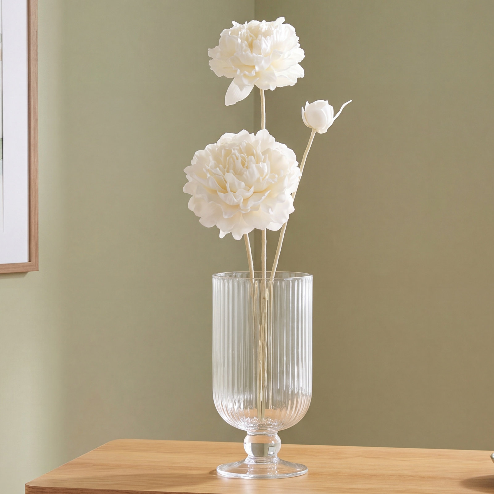 Peony Floral Stems, Cream