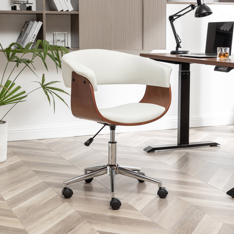Chaise de bureau Aderholt, Blanc