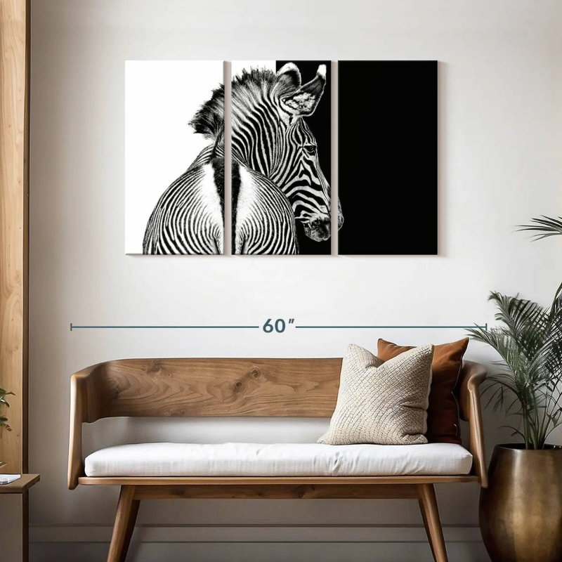 Brampt Zebra Contrast, 28" H x 45" W