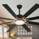 Synia 72" Dimmable Ceiling Fan with LED Light and Remote, 6-speed Reversible Fan