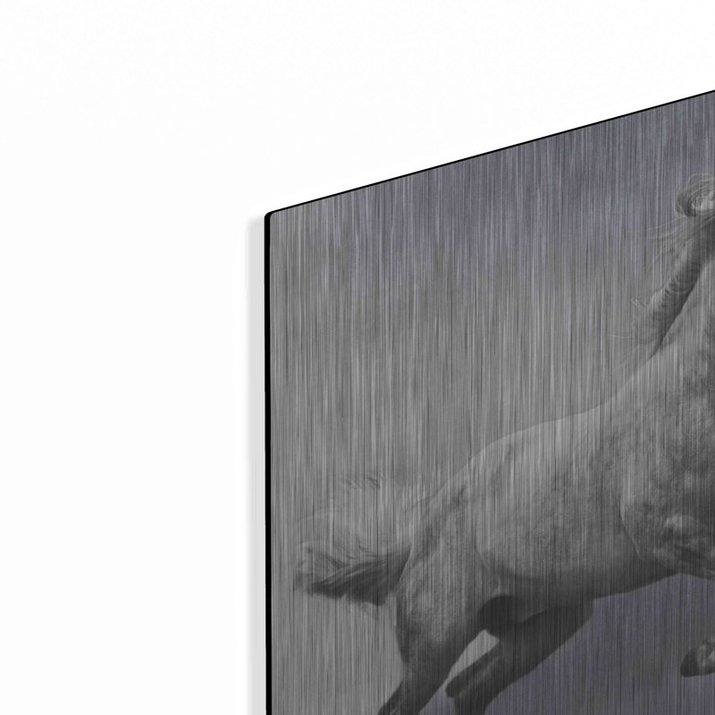 «Gray on grey» par Susan Friedman, art mural en métal, H 12 po x l 16 po