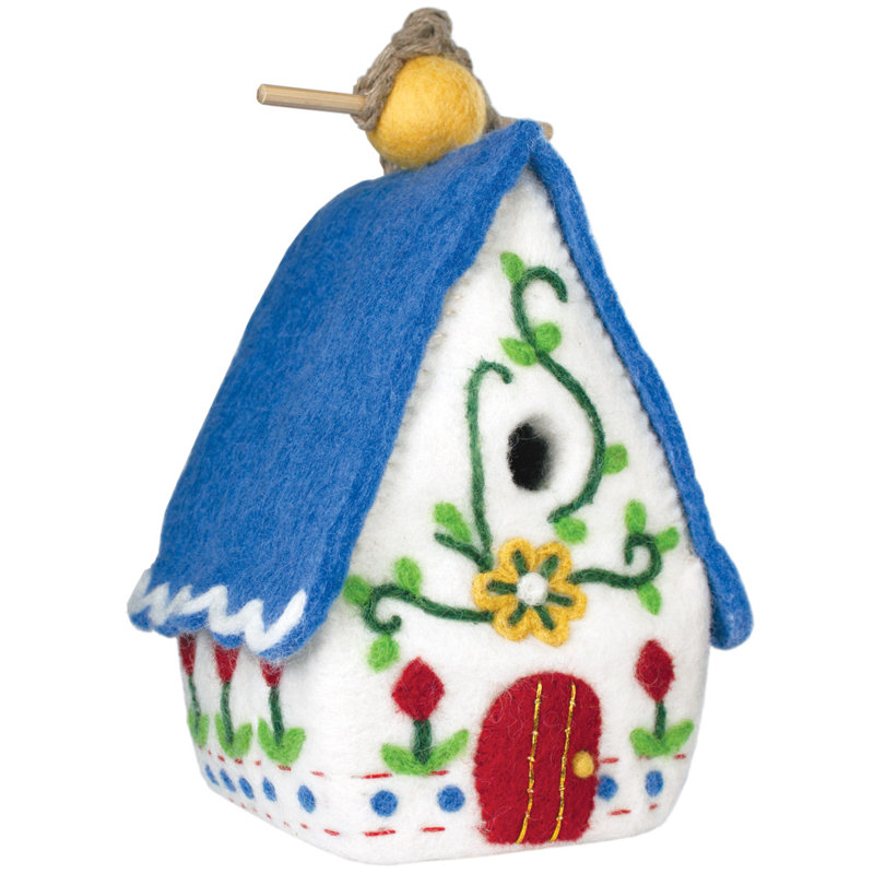 Cabane à oiseaux en feutre 9 po x 7 po x 4 po