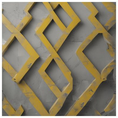 Édredon jaune à motif géométrique