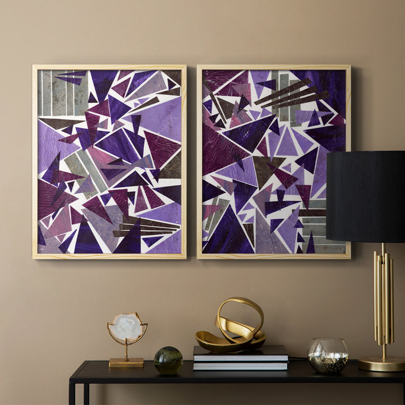 «Purple Dream I», reproduction encadrée de qualité supérieure - prête à être accrochée - aucun clou requis - aucun clou requis