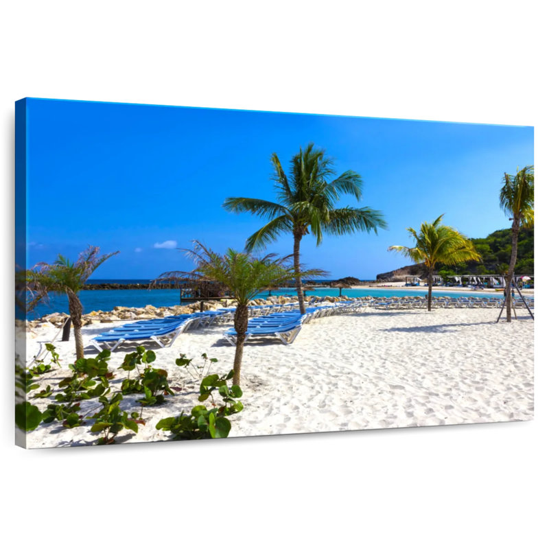 Plage à Labadee, haïti, H 16 po x l 24 po