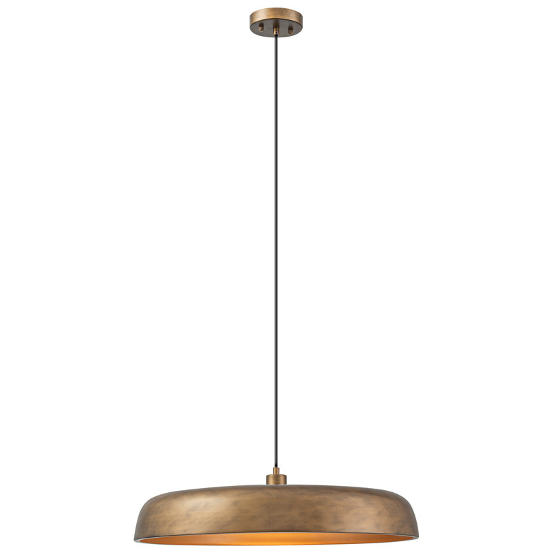 Arnott 1-Light Dimmable Antique Brown Industrial Dome Pendant Light Fixture