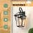 21" 1-pack Outdoor Wall Lantern – Modern Black Metal & Clear Glass Sconce For Porch, Patio, And Garden Lighting (bulb Not Included)
