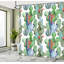 Ensemble de rideau de douche Cactus + crochets-44220419