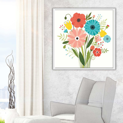 « seaside bouquet ii », reproduction d’impression sur toile tendue en blanc/vert