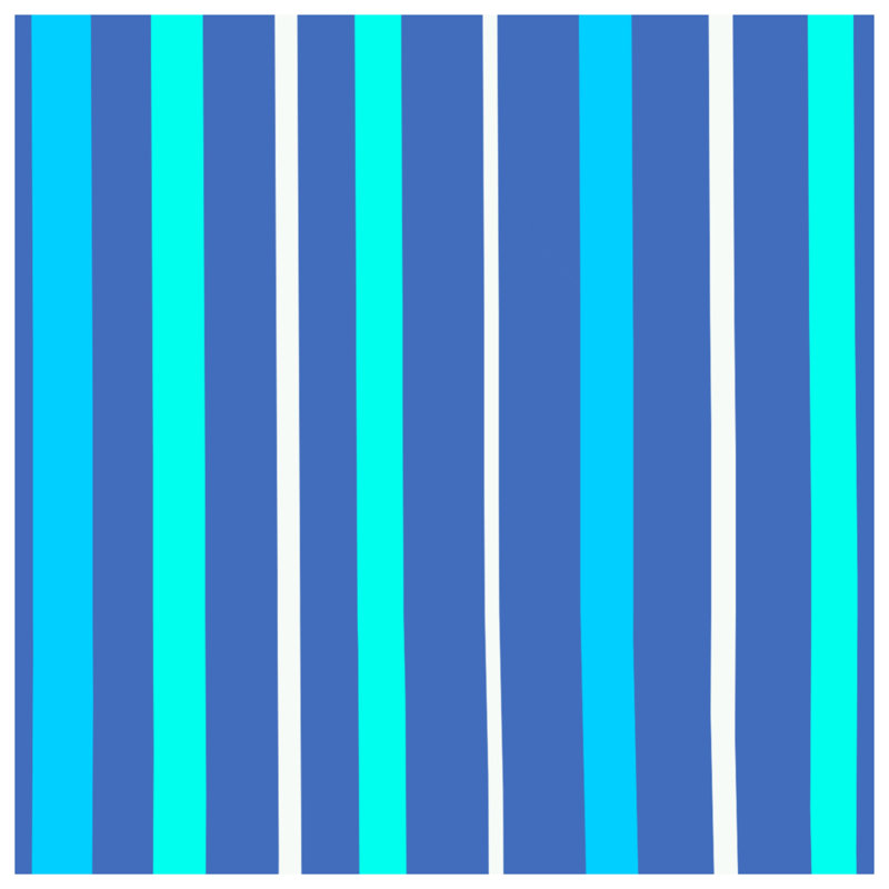 Couvertures bleues à rayures turquoise, L 60 po x H 80 po