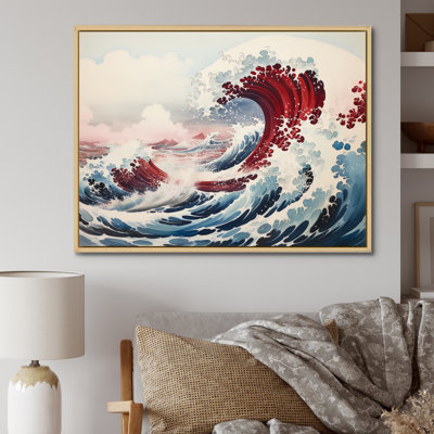 «Master Great The Red Great Of Kanagawa IV», reproduction d'art sur toile