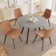 35.4'' Round Dining Table Set, Modern Kitchen Table with 4 Dining Chairs(1 Table 4 Chairs)