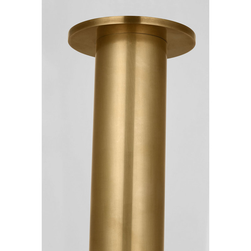 Ebell Flush Mount, Natural Brass, 24" H x 4.5" W x 4.5" D