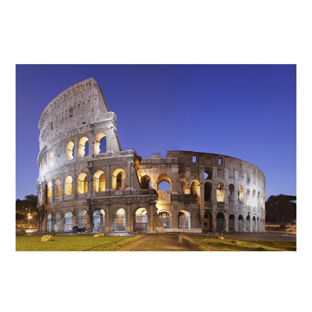 Strukturierte Fototapete Illuminated Colosseum