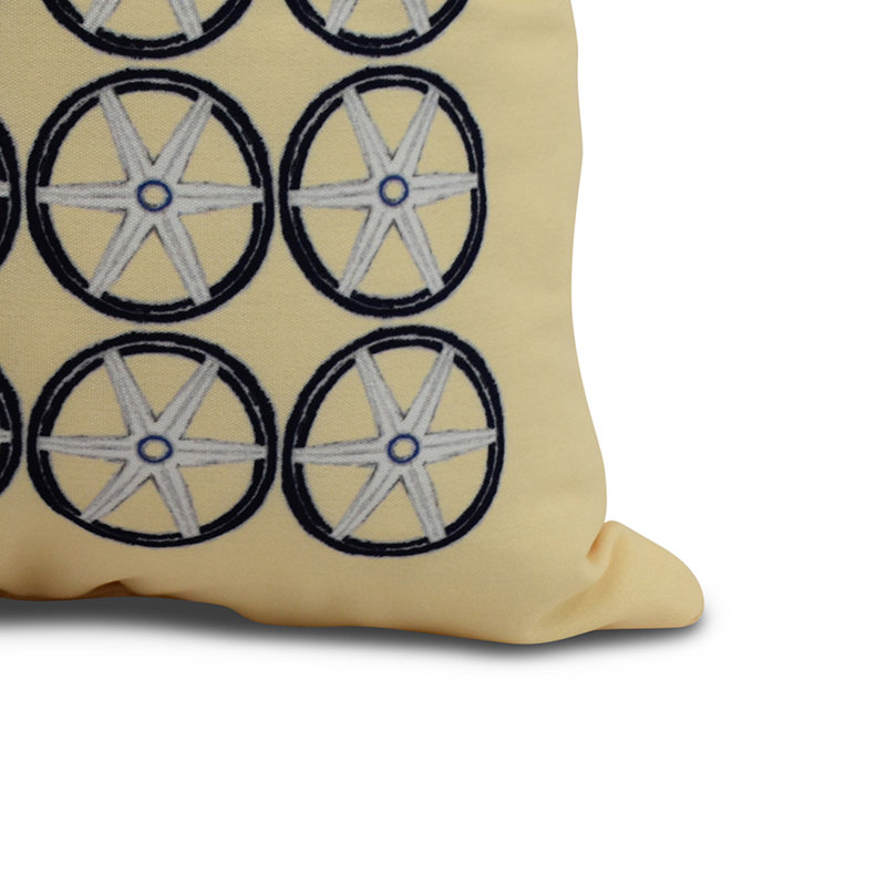Housse et insert de coussin carré Nantucket, Jaune, 20 po x 20 po
