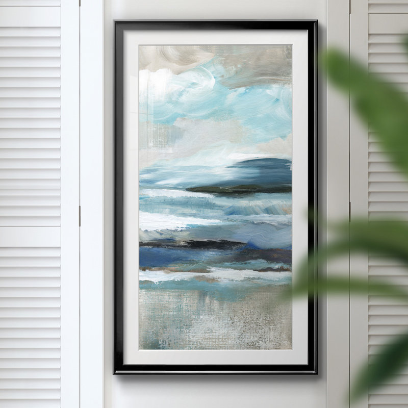«Distant Drama II», peinture sur toile encadrée, H 22,5 po x l 30,5 po x P 1,5 po, Noir