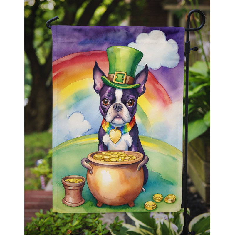 Drapeau de jardin double face en polyester H 15,5 po x l 11,25 po St Patrick's Day