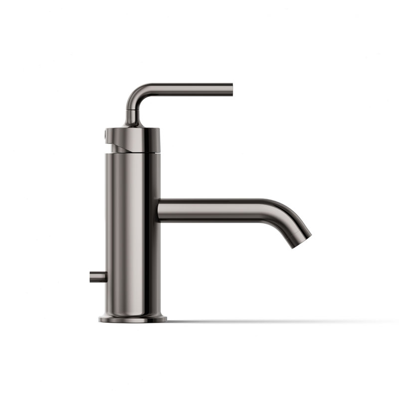 Purist® Single Hole Bathroom Faucet with Drain Assembly, Vibrant Titanium