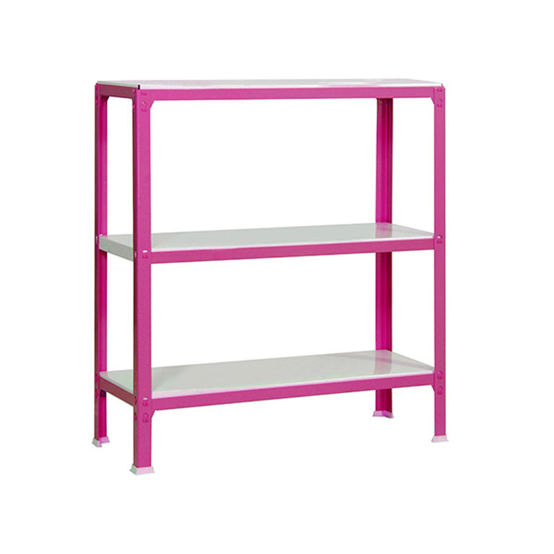 Vannatta 100cm W Steel Height -Adjustable Shelving Unit, Rose