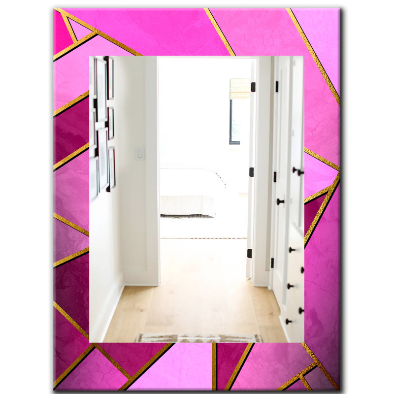 Flat Mirror, 39.4" H x 29.5" W, Purple